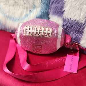Betsey Johnson Football Tackle Me Rhinestone Purse Nwt